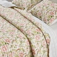 thumbnail image 2 of Floral Quilt Set - Lightweight, Soft, All-Season - 2-Piece Reversible Scalloped Bedding Set (Twin / Twin XL, Garden Blooms), 2 of 6