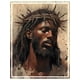 thumbnail image 2 of 100% Cotton Black Jesus Shirt Face of Jesus Cross With Crown of Thorns TShirt Tee, 2 of 7