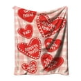 thumbnail image 2 of Valentines Heart Blanket 39.37x51.18 inch Flannel Pink Love Hearts Throw Blanket Cozy Warm Blankets Soft Lightweight Cozy Love Gift for Wife Women All Seasons Couch Sofa Bed Decor, 2 of 7
