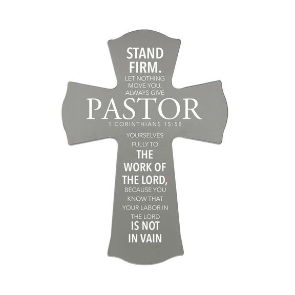 LifeSong Milestones 8x11.25in Black Wall Cross_Stand Firm Pastor