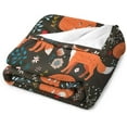 thumbnail image 4 of Cute Fox Blanket Funny Animal Fox with Flower Decor Throw Blanket Fox Gifts for Girls Boys Super Warm Soft Plush Lightweight Fleece Flannel Blanket Winter Couch Bedding Blanket for Kids Women 60"x80", 4 of 6