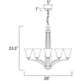 thumbnail image 2 of 20095FTSN Maxim Lighting Aurora-5 Light Chandelier in Contemporary style-26 Inches wide by 23.5 inches high-Satin Nickel Finish    -Traditional, 2 of 2
