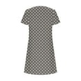thumbnail image 4 of SMihono Women's Casual A-Line Dresses with Pockets Summer Polka Dot Print Tshirt Dress Short Sleeve Mini Dress Flowy Sundresses Gray XL, 4 of 5