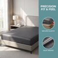 thumbnail image 4 of Unique Bargains Fitted Sheet Fiber Bed Sheets Breathable 78.0"x79.9" Sophisticated grey, 4 of 5