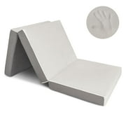 Milliard 4-inch Cot Tri Folding Foam Mattress with Washable Cover, (75 x 31 x 4)