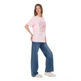 thumbnail image 4 of Forever 21 Women's Oversized Graphic Tee, Relaxed Fit Short Sleeve T-Shirt, Casual Streetwear Everyday Style Top, Pink, XXS-4X, 4 of 6