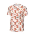 thumbnail image 6 of Wukai Squirrel And Maple Leaf Print Men's Short-Sleeved Mesh T-Shirt,Quick-Dry Short Sleeve Workout T-Shirt-3X-Large, 6 of 8