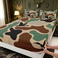 thumbnail image 4 of Manfei Brown Camouflage Print Queen Sheets,Classic Mallard Duck Queen Sheet Sets,4 Pieces,1 Flat Sheet,1 Fitted Sheet and 2 Pillowcases, 4 of 6