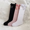 thumbnail image 1 of JUNWELL 3pairs Toddler Girls Bow Decor Socks, 1 of 7