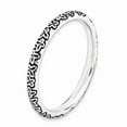 thumbnail image 3 of 925 Sterling Silver Stackable Expressions Antiqued Ring Size: 7; for Adults and Teens; for Women and Men, 3 of 5