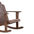 thumbnail image 3 of HomeRoots 352167 Classic Style Wooden Rocker Chair with Slated Backrest, Brown, 3 of 5