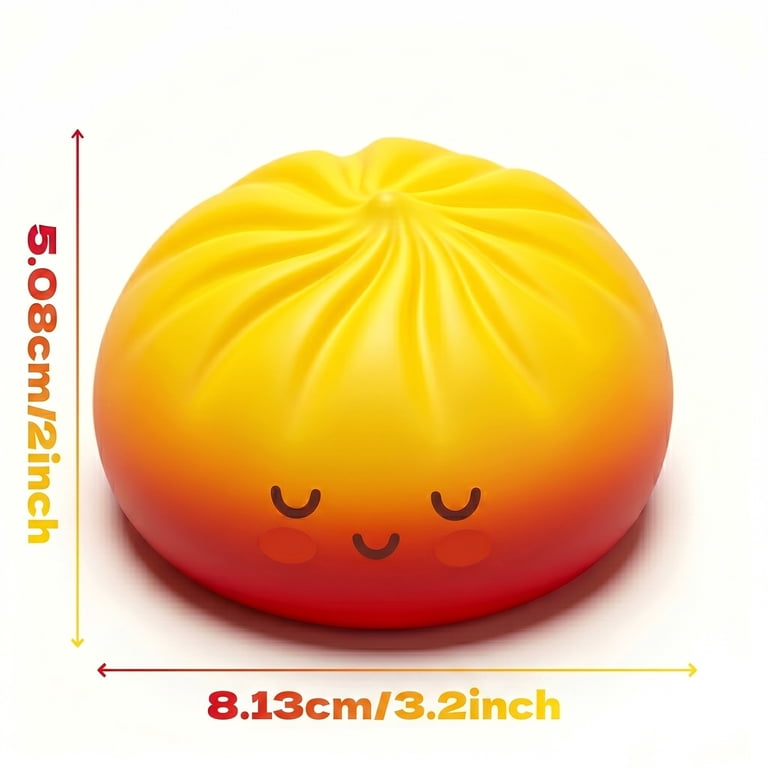 Sunset Gradient Dumpling Squishy Stress Ball, Cute Bao Bun Slow