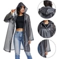 thumbnail image 2 of Poncho impermeable transparente para lluvia, accesorios para lluvia para hombres y mujeres, capa impermeable, chaqueta impermeable para senderismo, ciclismo, camping y viajes, 2 of 6