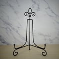 thumbnail image 3 of Large 10" Iron Plaque Stand Picture Frame with Easel Stand Display Stand Black - Black, 3 of 5