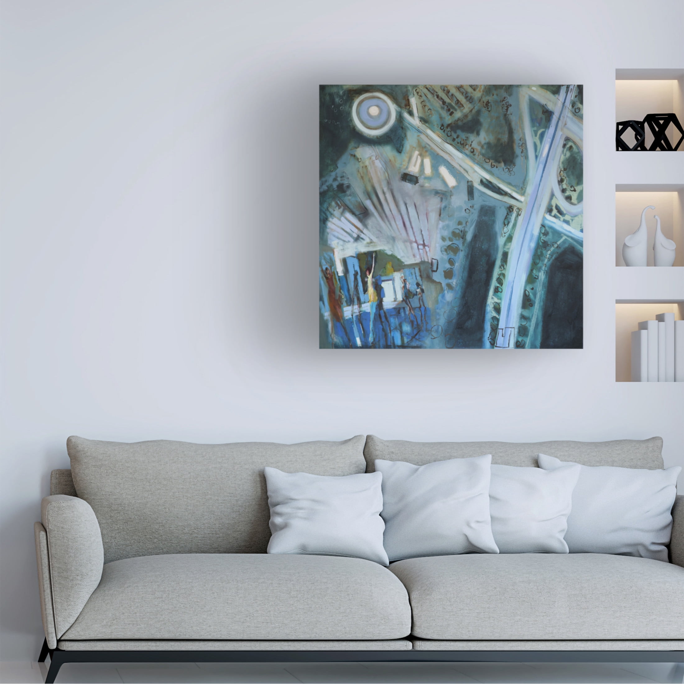 Canvas Wall Art - Erin McGee Ferrell 'Portland Ballet' Wall Art for Living Room, Bedroom, or Office Décor by Trademark Fine Art - 18 x 18 Inches