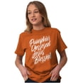 thumbnail image 5 of Fall Pumpkin Obsessed Jesus Blessed Women's Graphic T Shirt Tees Brisco Brands X, 5 of 6