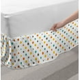 thumbnail image 2 of Geometric Bed Skirt, Colorful Polka Dots in Repeated Style, Elastic Bedskirt Dust Ruffle Wrap Around for Bedding Decor, 4 Sizes, White Multicolor, by Ambesonne, 2 of 2
