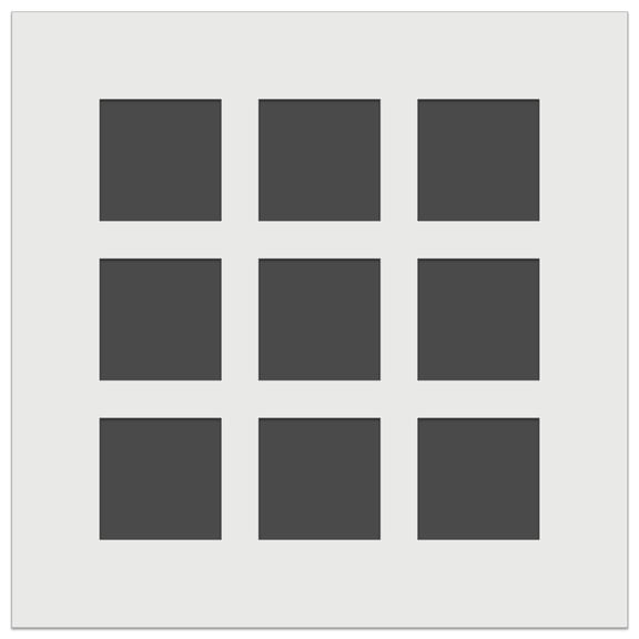 Squares Grid DIY Cookie Wall Craft Stencil - 5.5 Inch