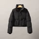 thumbnail image 1 of Parkas de manga larga para mujer, chaqueta de invierno con cuello alto y plumón grueso, chaqueta de algodón para mujer, 1 of 6