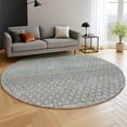thumbnail image 6 of Addison Rugs Mayfield Premium Machine Washable Transitional Abstract Beige Round Rug, 8' x 8', 6 of 6
