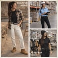 thumbnail image 3 of Dickies Womens Work Pants - High Waist Women Carpenter Pants Relaxed Fit with Belt & Utility Pockets, 3 of 7