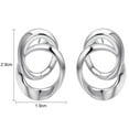 thumbnail image 2 of Yoursfs Double Hoop Silver Earrings For Women Pireced Ears Hypoallergenic Stud Earrings Fashion Jewelry, 2 of 4