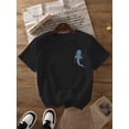 thumbnail image 1 of Beach Whale Shark Print T-Shirt, Short Sleeve Crew Neck Casual Top for Summer And Spring, Women'S Clothing, 1 of 5