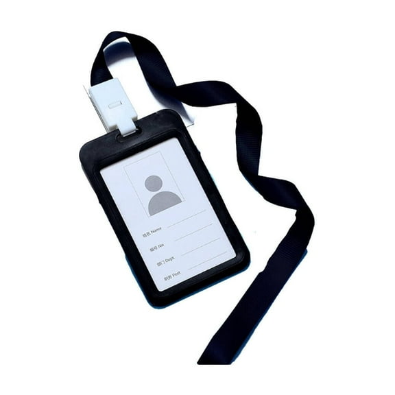 GASTROPOD Id Badge Holder with Lanyard,Pu Material Id Badge Holder,Neutral Style Magnetic Function Id Card Holder,White