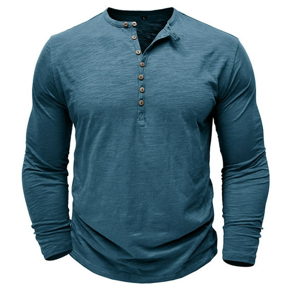 VJATTWR Men's Athletic Running Shirt Long Sleeve Sun Loose Fitting Hiking Fishing Round Neck T-Shirts for Men Xl