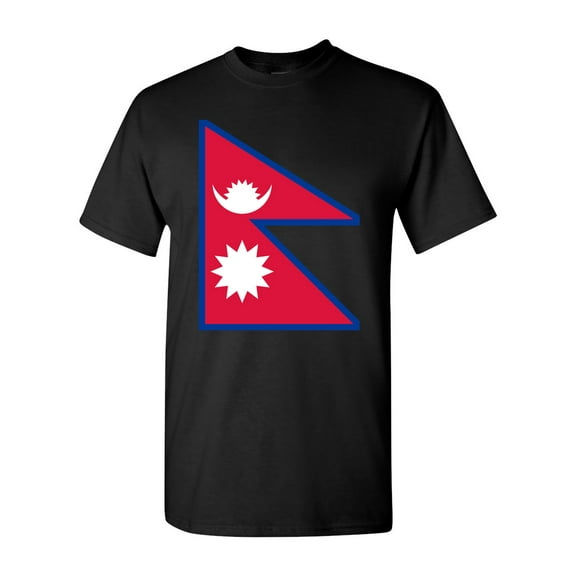 Nepal Country Flag Adult DT T-Shirt Tee