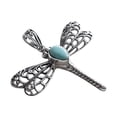 thumbnail image 2 of Tibetan Silver Butterfly Design 925 Sterling Silver Pendants Womens Jewelry Larimar Gemstone Birthstone Fashion Jewelry Anniversary Birthday Christmas Gifts For Mom Her, 2 of 5