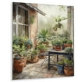 thumbnail image 2 of Designart "Garden-Filled Balcony of a Cottage I" Cottage Landscape Metal Wall Decor, 2 of 5