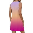 thumbnail image 5 of Liquidation d'Été 2025! Robe Grande Taille pour Femmes, Robe d'Été Décontractée Sans Manches à Col Rond Imprimée avec Poche, 5 of 5
