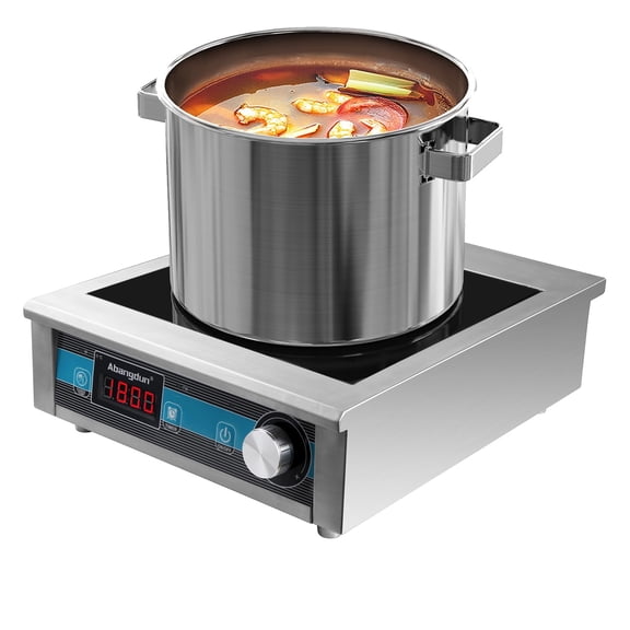 Abangdun 1800W 85V~120V Induction Cooktop Commercial Grade Countertop Burner 9 Inch Heating Coil Hot Plate