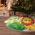 thumbnail image 5 of Sikiie African Animals in the Jungle Nativity Christmas Tree Skirt, Jesus Christian Winter Holiday Tree Mat Decoration(30-48IN)36", 5 of 6