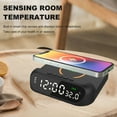 thumbnail image 3 of Reloj Despertador Con Cargador Inalámbrico, Pantalla De Temperatura, Multifuncional, Seguro, Estable, Carga Inalámbrica De 10 W, Reloj Despertador Ruidoso, Distancia De Carga De, 3 of 7