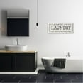 thumbnail image 2 of Laundry All Things Gather Here Phrase Typography Graphic Art White Framed Art Print Wall Art, 2 of 7