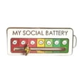 thumbnail image 1 of New Upgrade Social Battery Pin - My Social Battery Creative Lapel Pin, Fun Enamel Emotional Pin 7 Days A Week, 1 of 5