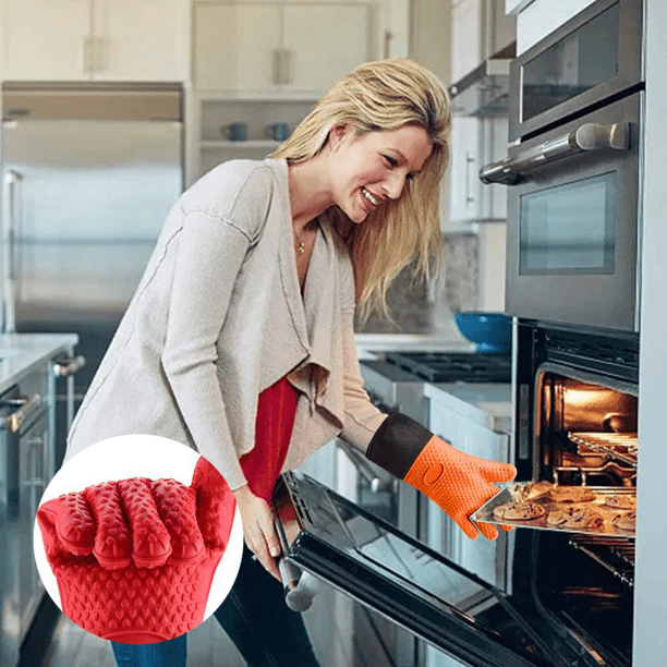 Cuisson barbecue résistant à la chaleur gant de cuisine en