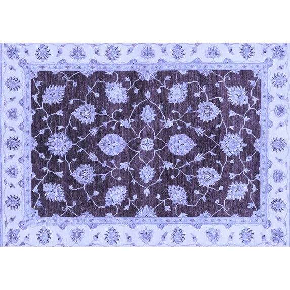 Ahgly Company Indoor Rectangle Oriental Blue Traditional Area Rugs, 2' x 4'