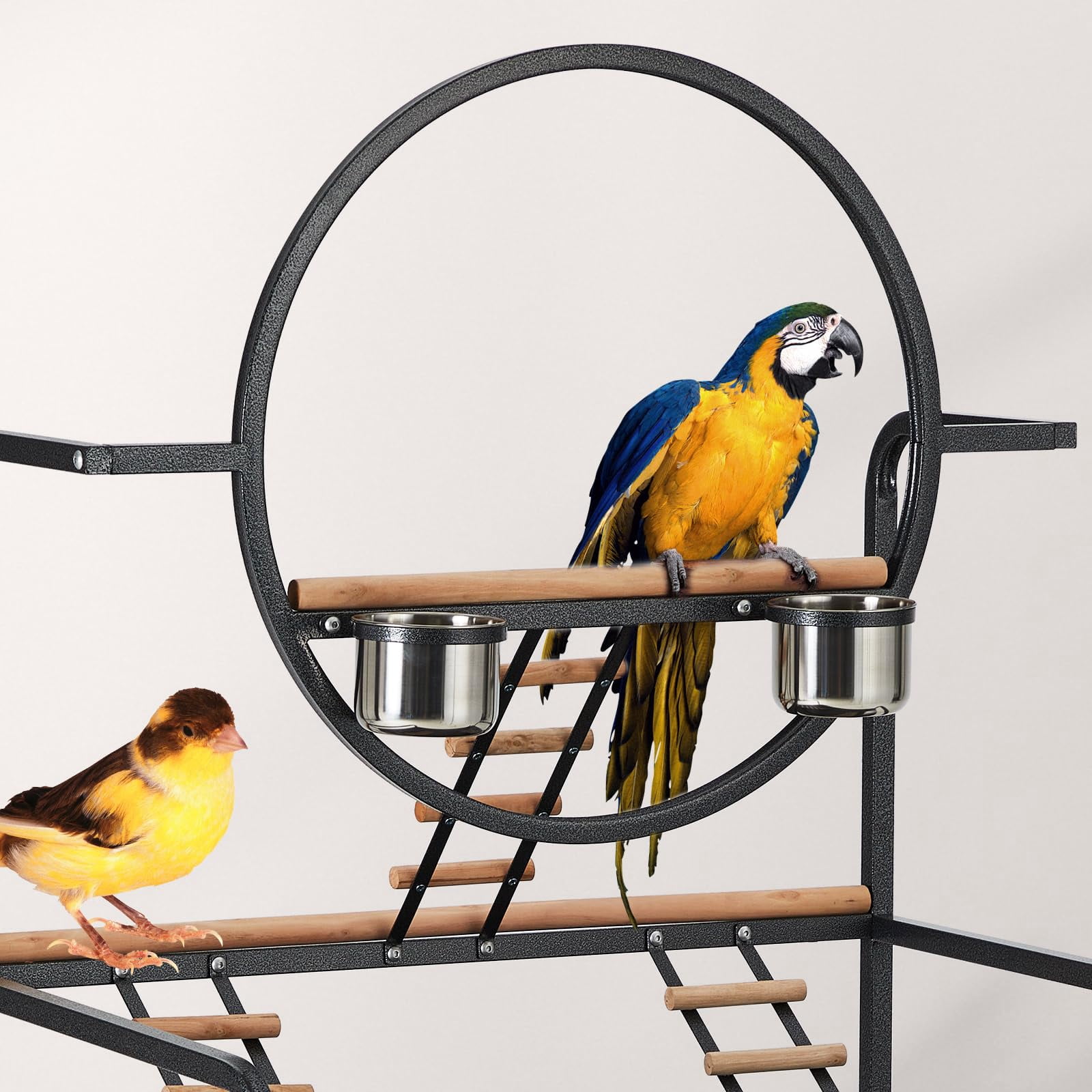 Danolapsi Bird Cage Metal Parrot Cage with Detachable Stand for Parrots Cockatiels Conures Parakeets Lovebirds Budgie Finch