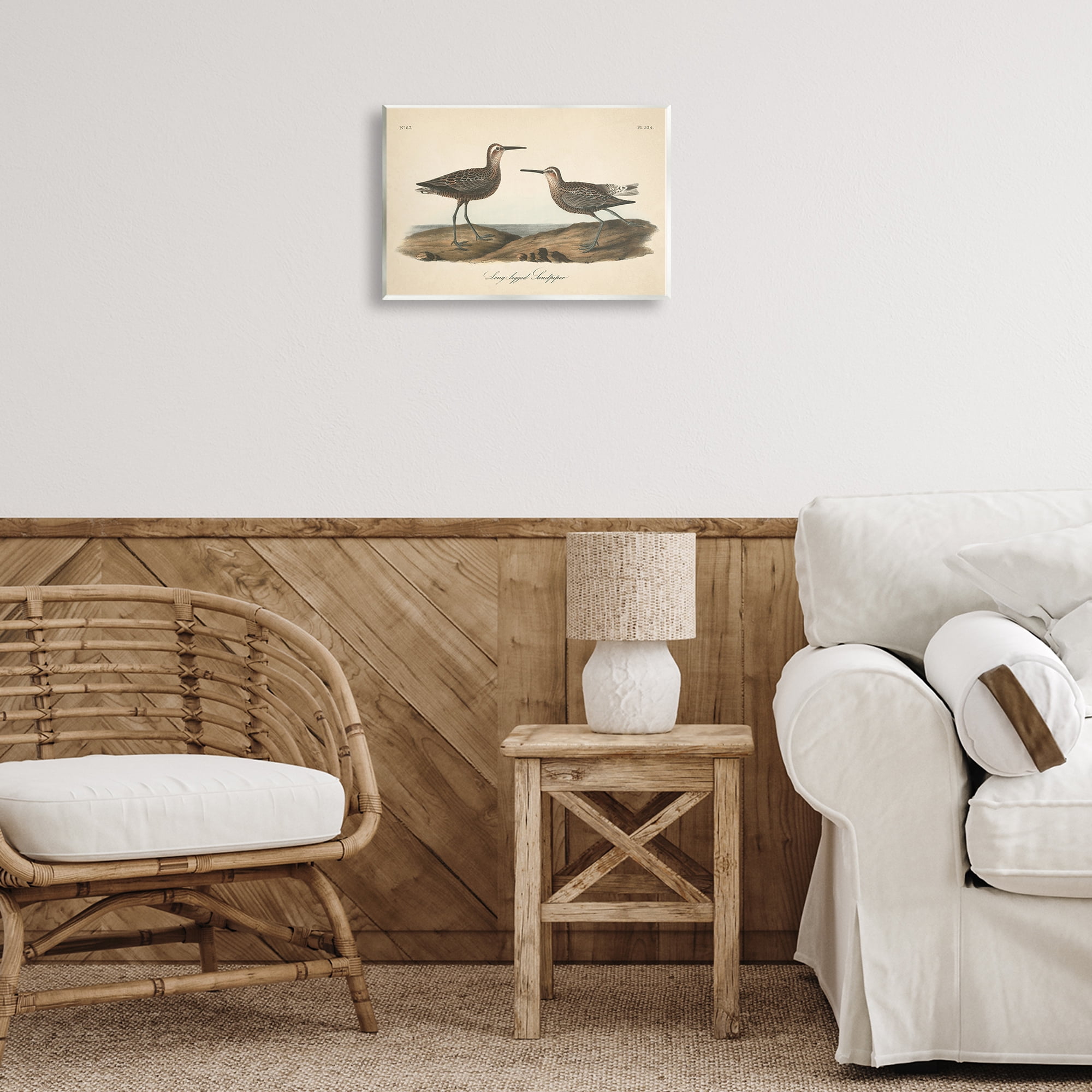 Stupell Industries Long Legged Sandpiper Animals & Insects Painting Unframed Art Print Wall Art, 15 x 10