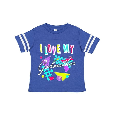 

Inktastic I Love My Godmother- 80s Retro Style Gift Toddler Boy or Toddler Girl T-Shirt