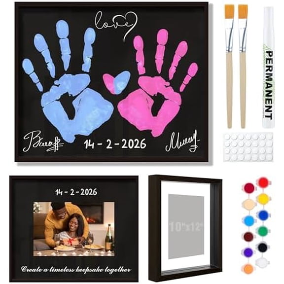 Couples Painting for Date Night,Couples Gifts,Date Night Activities, Hand Mold Kit,Paint and Sip for Adults, DIY Paint Party Favors(10"x12")$$Art & Craft