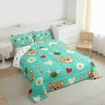 thumbnail image 3 of jejeloiu Kawaii Bear Loves Bedding Comforter Set,Cute Daisy Flowers Twin Comforter Sets,Rustic Bee Bedding Set For Girls Kids,Microfiber Bedroom Decor Reversible,2 Pieces, 3 of 8
