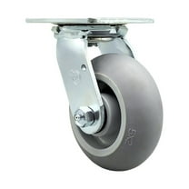5 Inch Thermoplastic Rubber Wheel Swivel Caster with Roller Bearing SCC