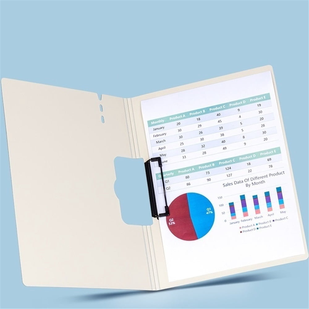 A4 File Folder Multifunctional Clipboard Stationery Office Supplies Paper Contract Organising Storage Clip