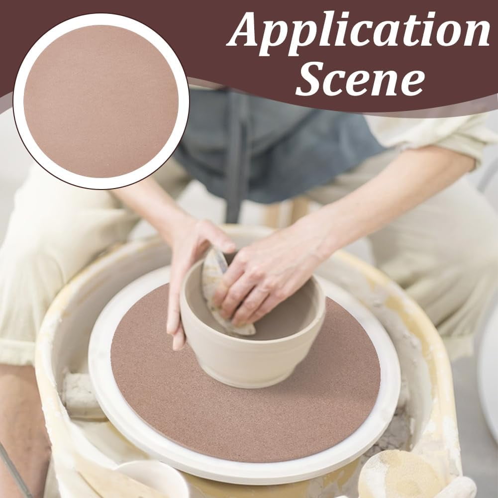 3Pcs 35.5cm Flat Round Pottery Wheel Bat Ceramic Drying Slab Clay Board Sculpture Base Clay Tool for Pottery Wheel Portable Clay Wedging Board for Clay Crafts Arts Ceramics Pottery Tools DIY