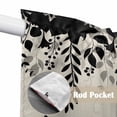 thumbnail image 4 of Spring Botanical Swag Curtains for Kitchen/Bedroom/Living Room, Black Eucalyptus Butterfly Rustic Scalloped Curtains 63 Inch Long, Rod Pocket Window Swag Topper Curtains Valances 2 Panels Set 36"x63", 4 of 8