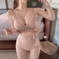 thumbnail image 5 of Two Piece Summer Women Lady Bow Bandage Bikini Set High Waist Swimsuit Swimwear, 5 of 7